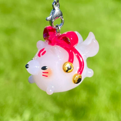 Chunky White Fox Charm