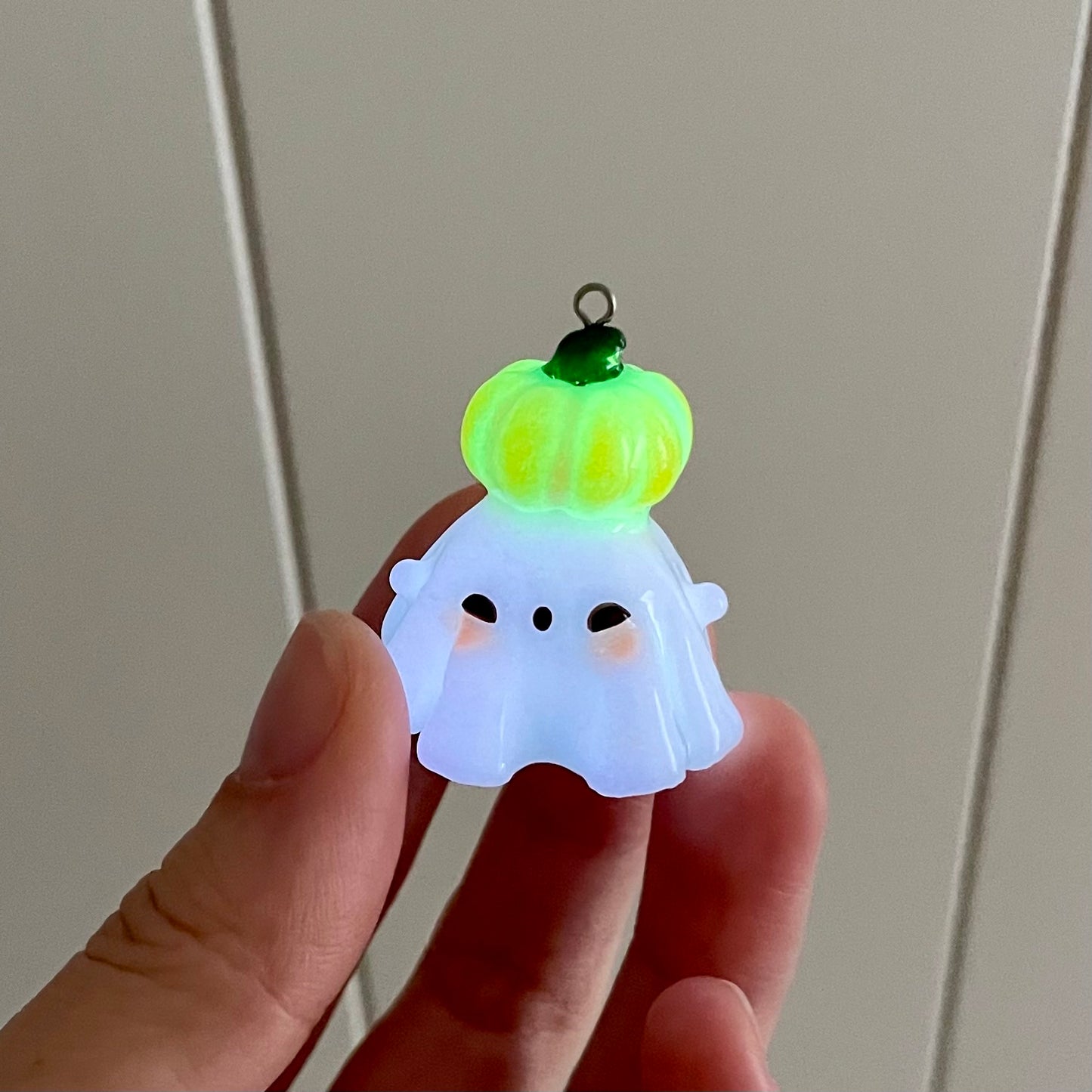 Pumpkin Ghost Charm