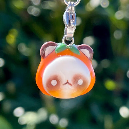 Orange Panda Head Charm