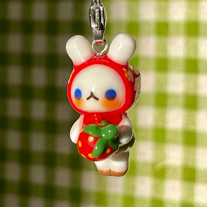 Strawberry Bunny Charm