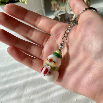 Green Snowman Charm