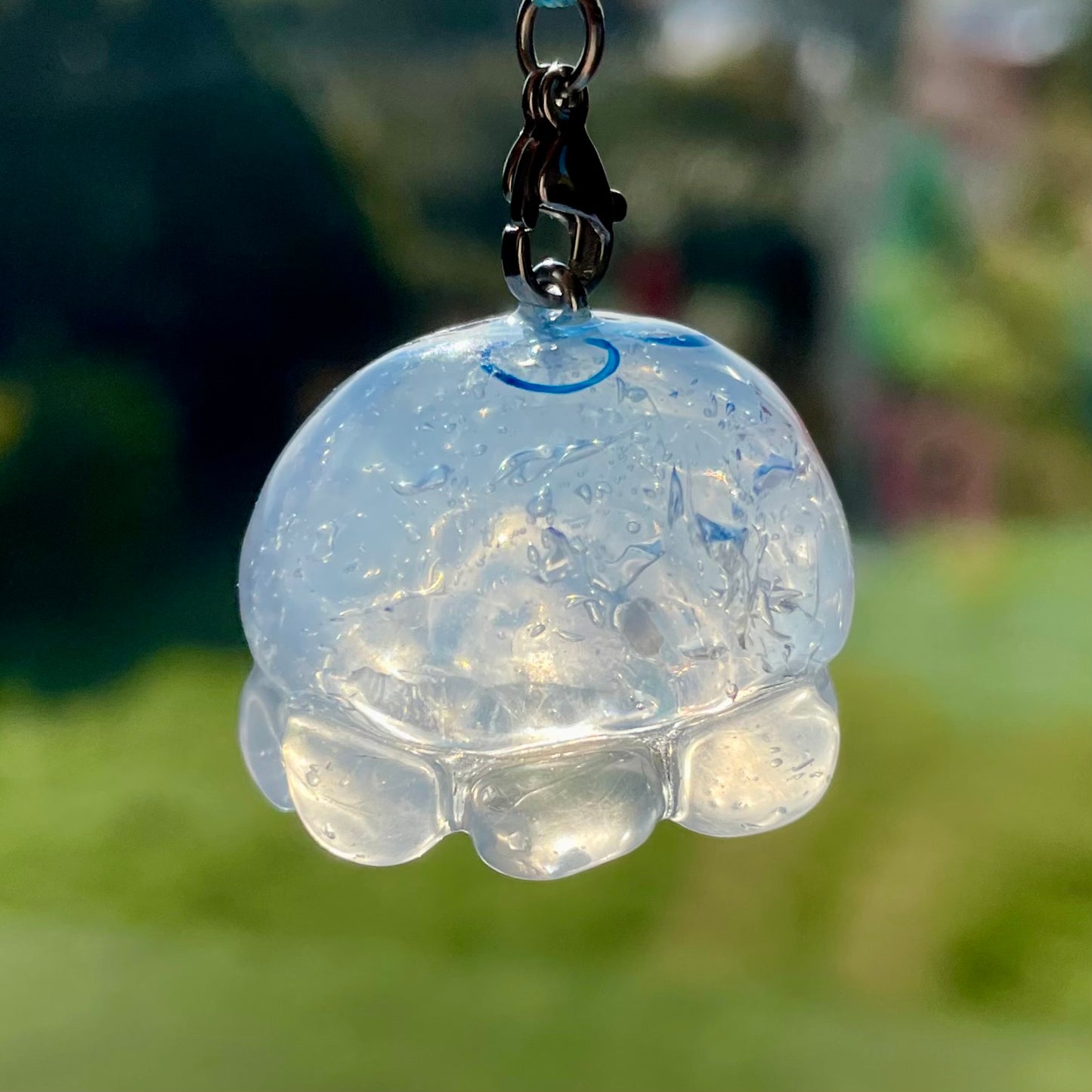 Clear Blue Jellyfish Charm