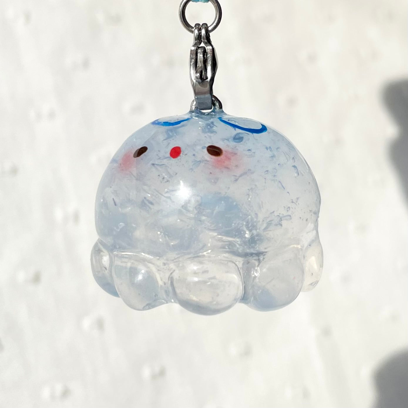 Clear Blue Jellyfish Charm