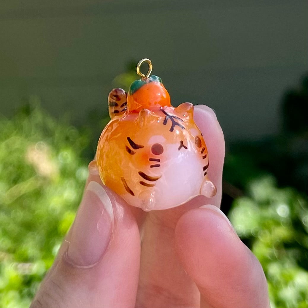 Chubby Orange Tiger Charm