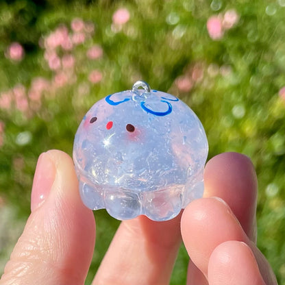 Clear Blue Jellyfish Charm