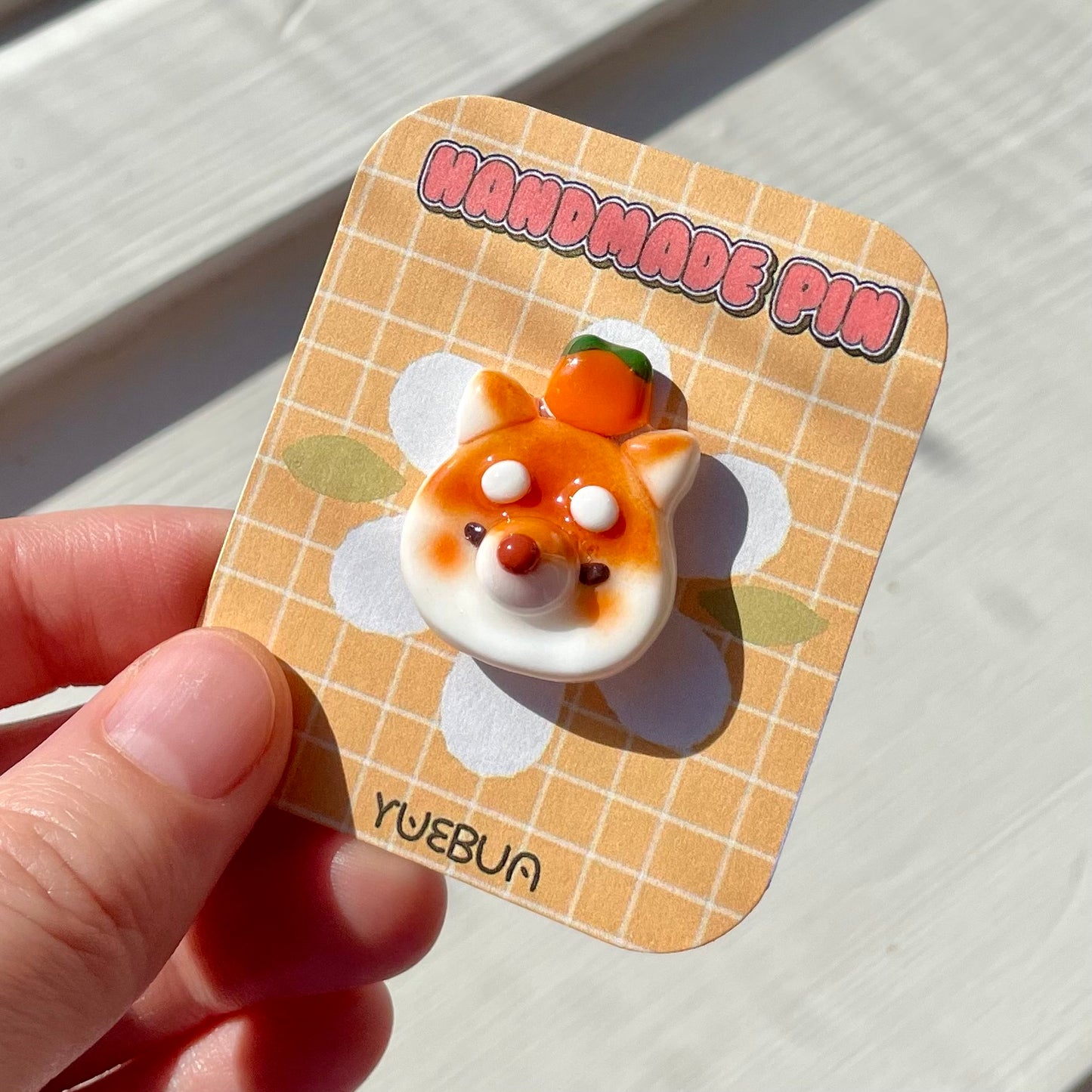 Shiba Inu Orange Pin