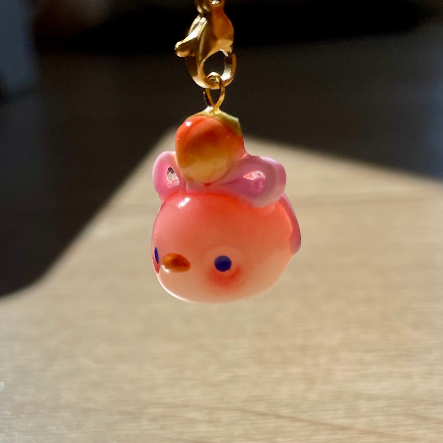 Coquette Peach Bird Charm