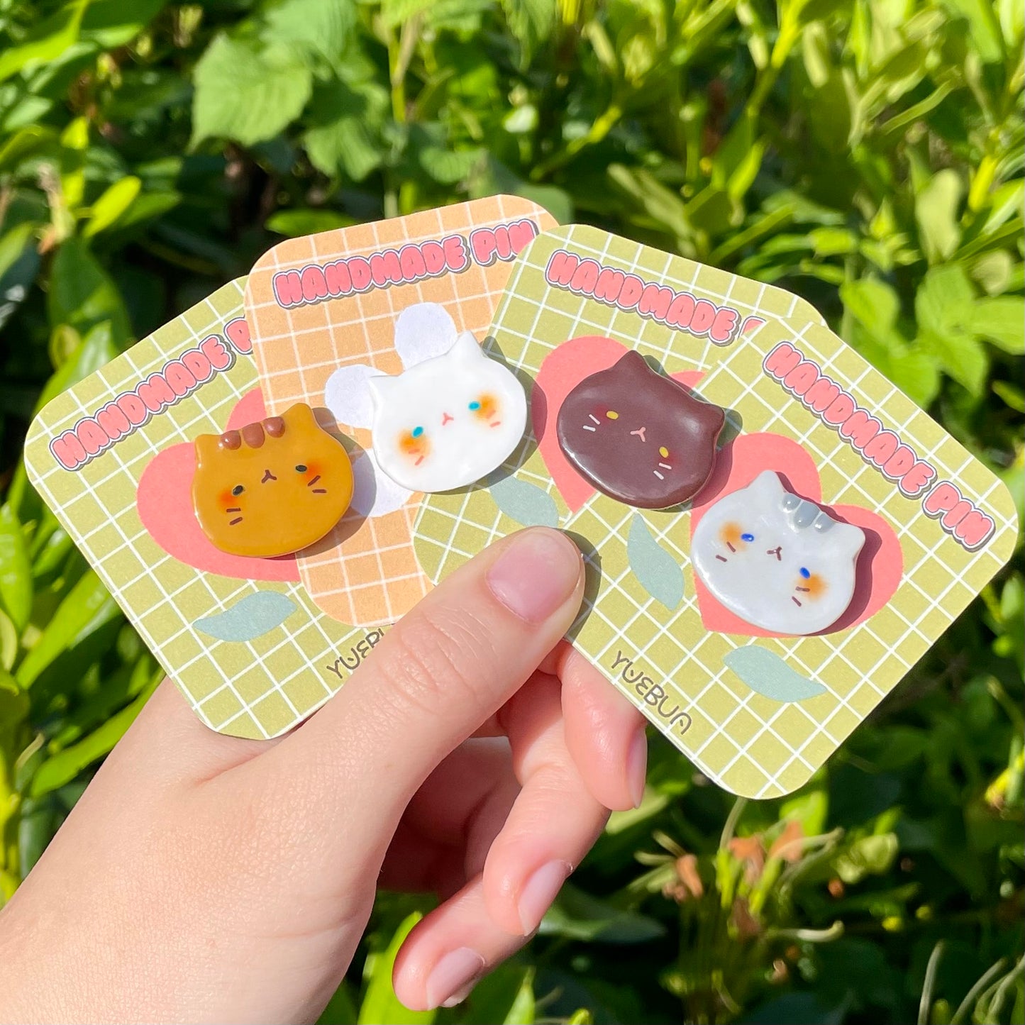 Cat Head Pins Set 1