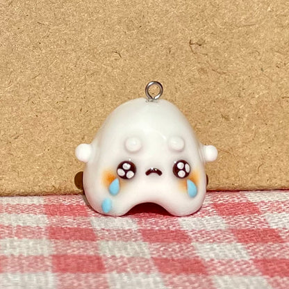 Crying White Buddy Charm