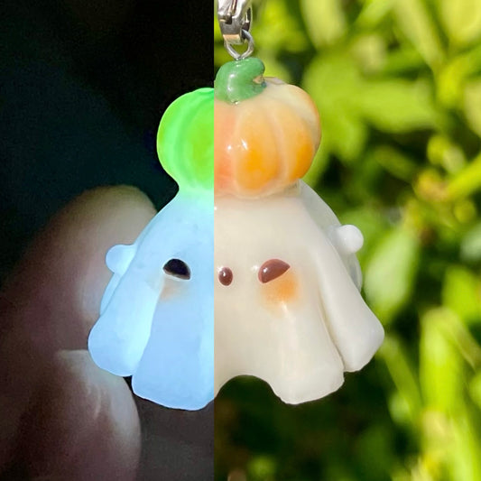 Pumpkin Ghost Charm