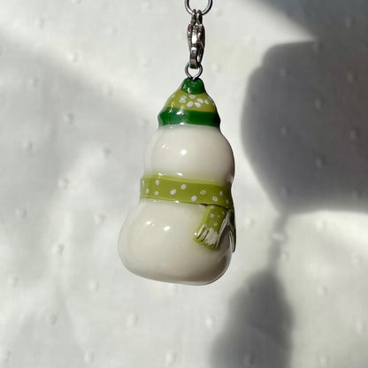 Green Snowman Charm