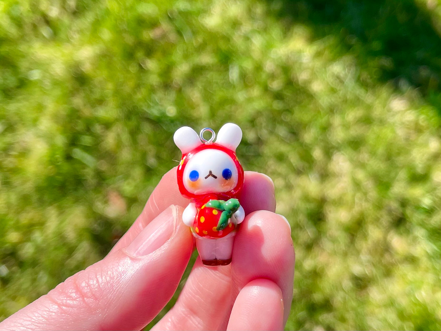 Strawberry Bunny Charm