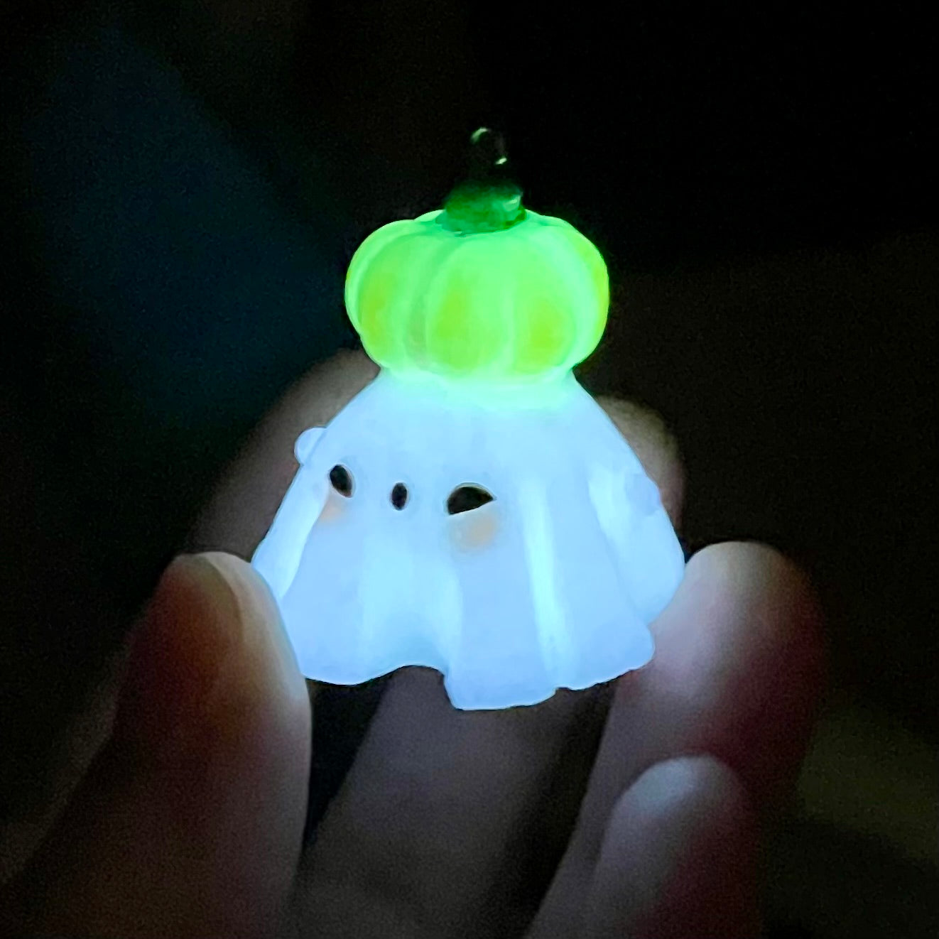 Pumpkin Ghost Charm