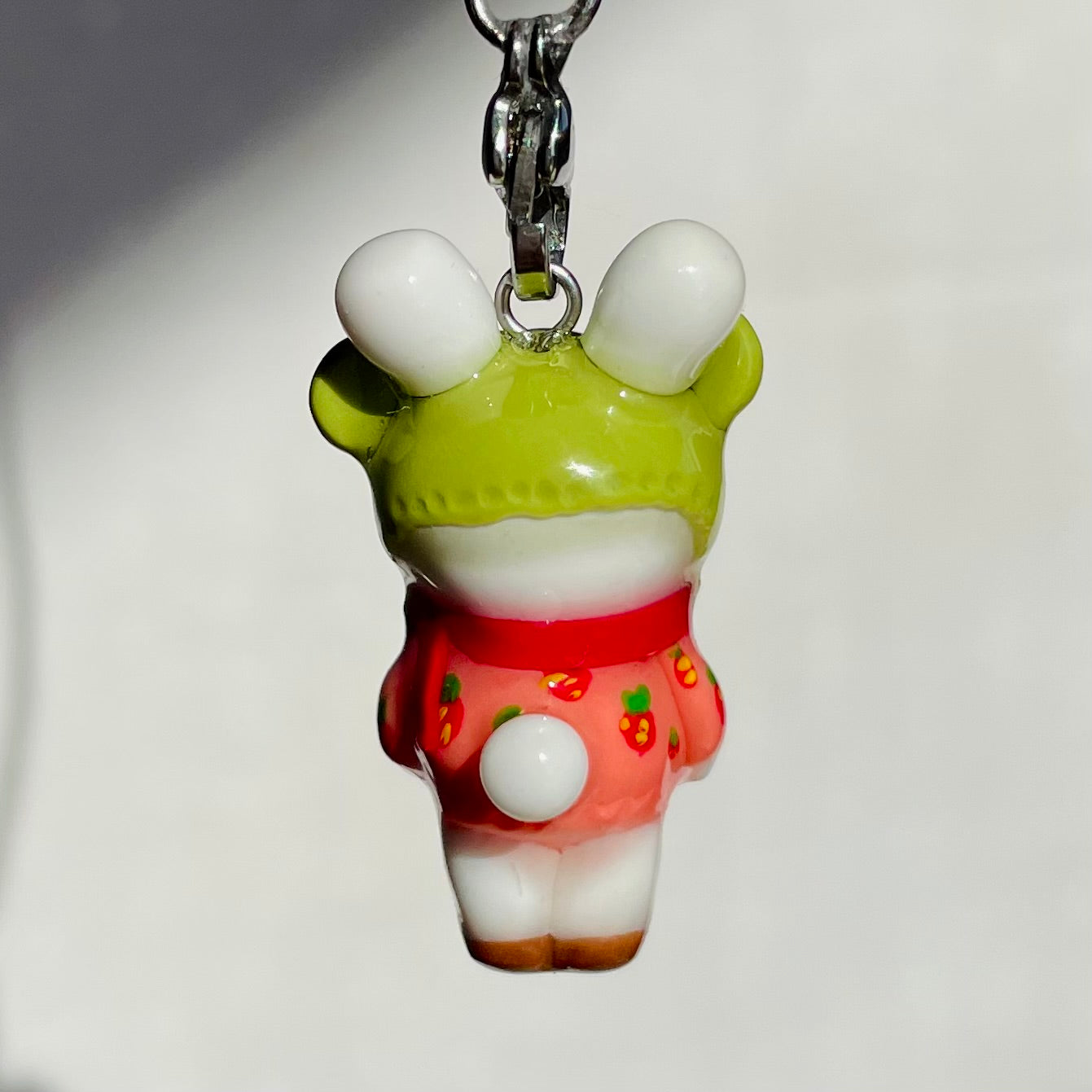 Winter Strawberry Frog Bunny Charm