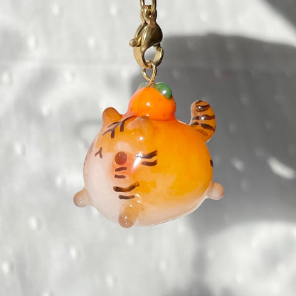 Chubby Orange Tiger Charm