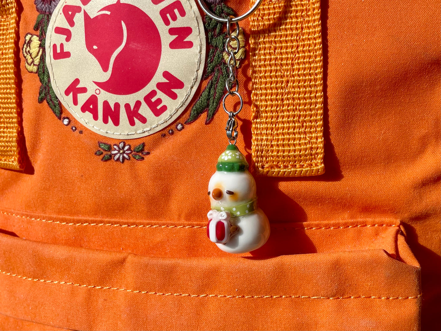 Green Snowman Charm