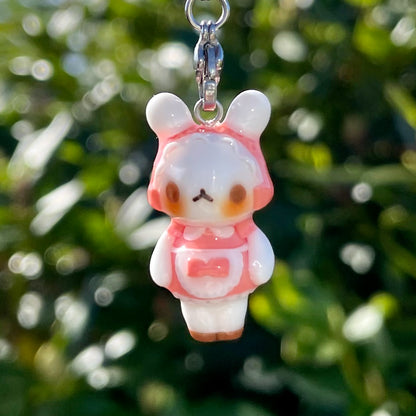 Pink Bunny Maid Charm