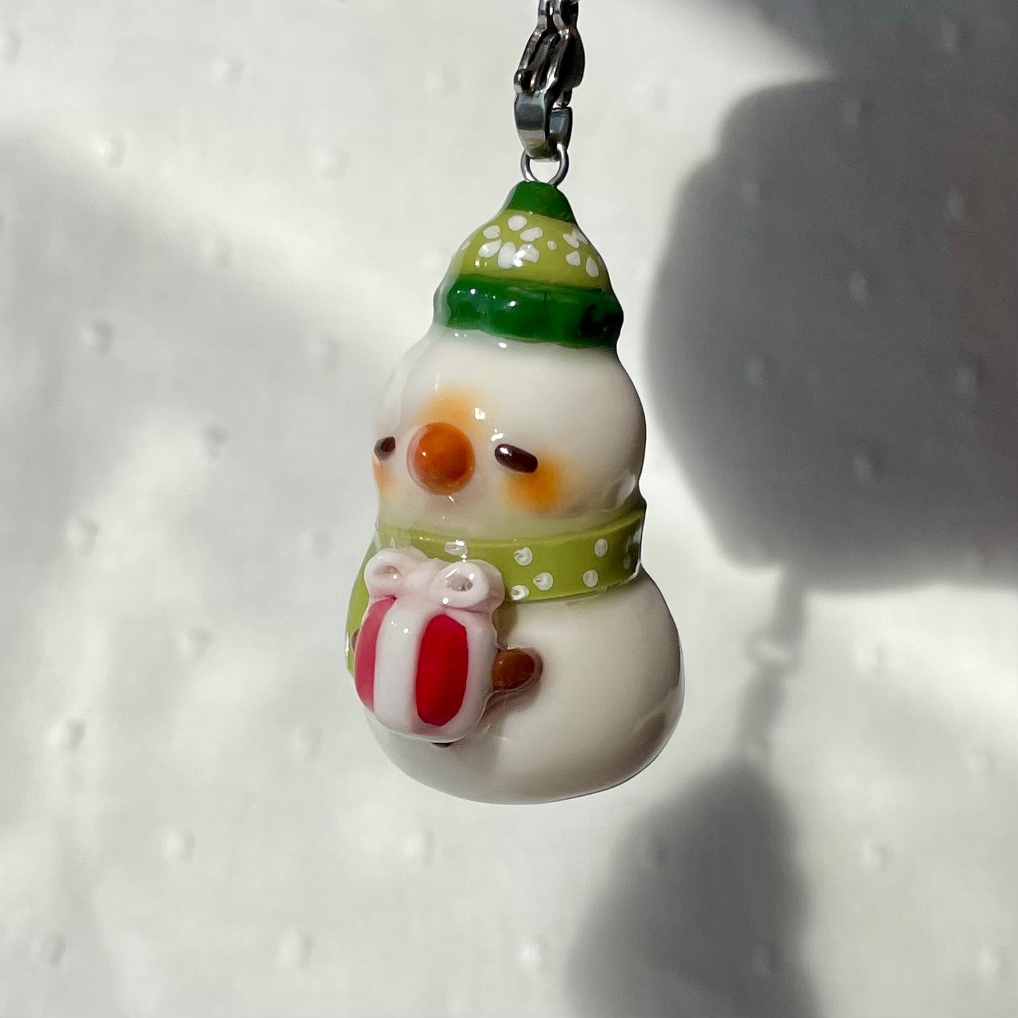 Green Snowman Charm