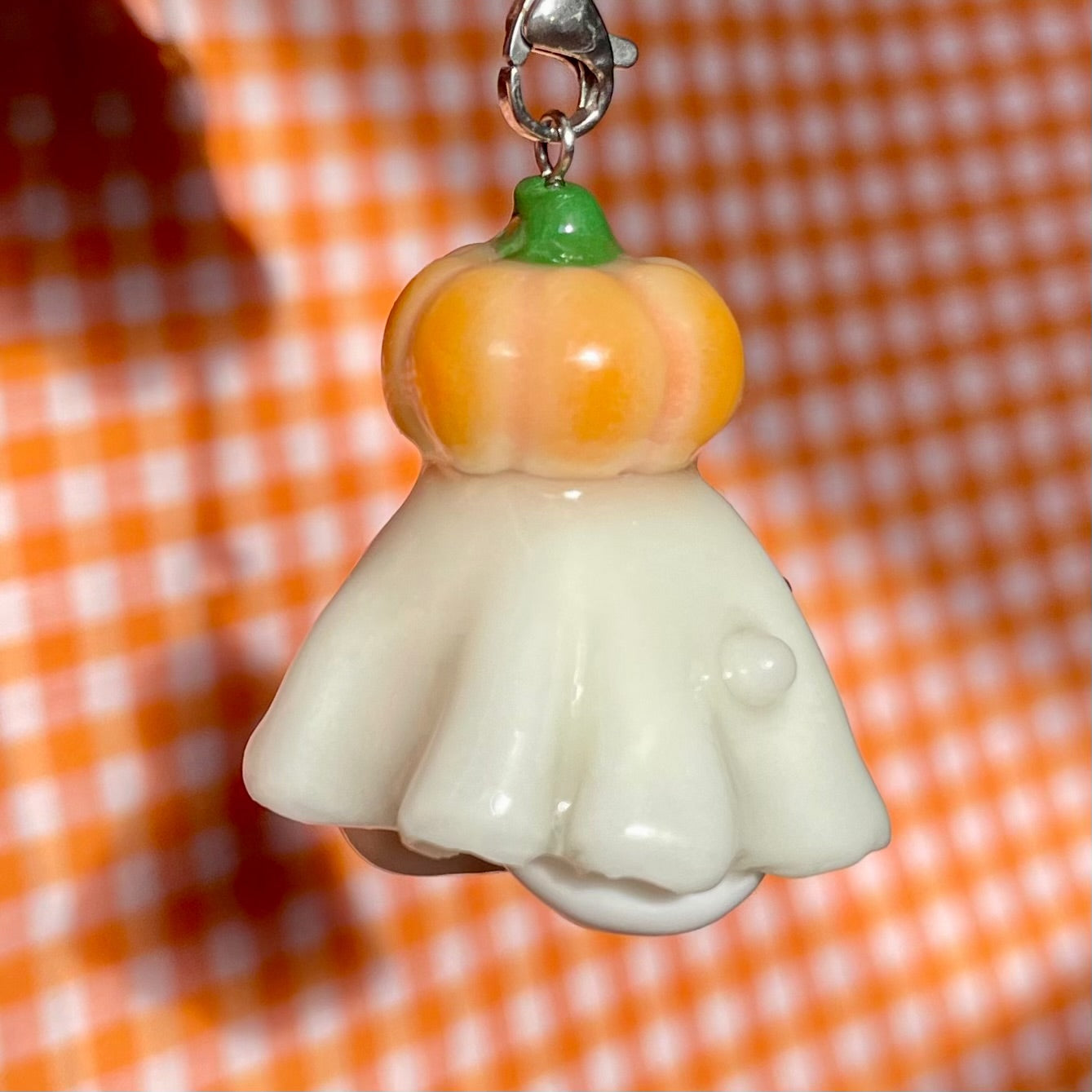 Pumpkin Ghost Charm