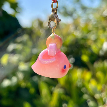 Coquette Peach Bird Charm