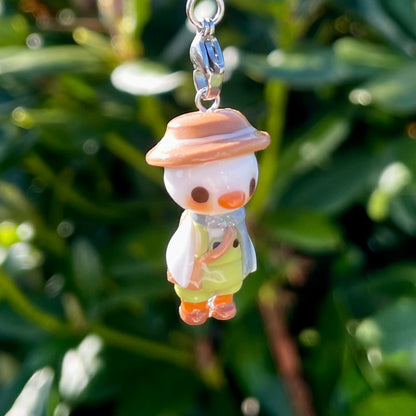 Green Overall Duck Charm