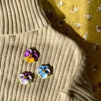 Violet Flower Pins