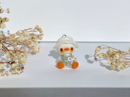 Baby Duck In Grey Dress Charm