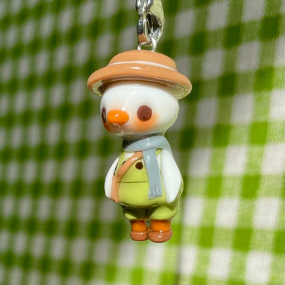 Green Overall Duck Charm