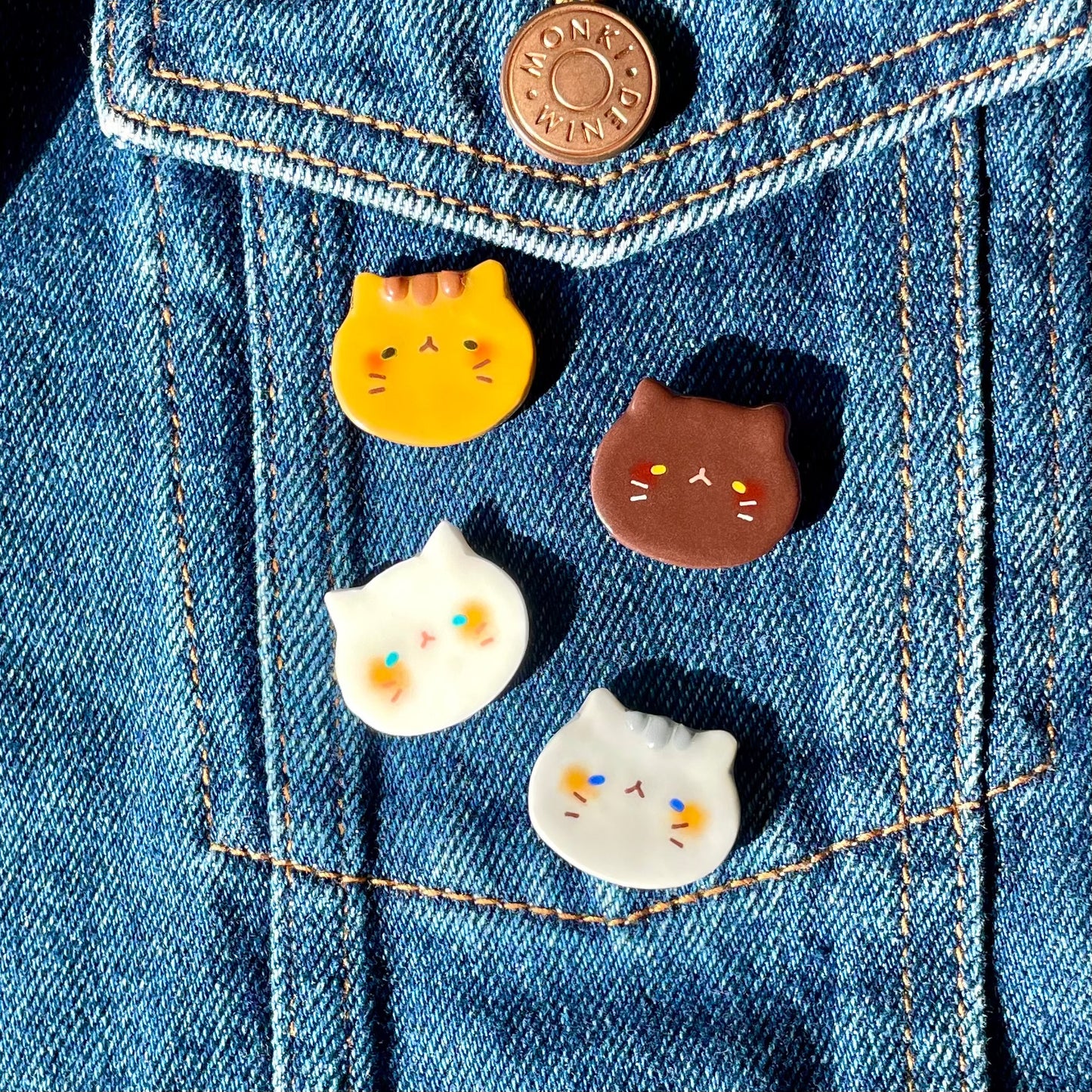 Cat Head Pins Set 1