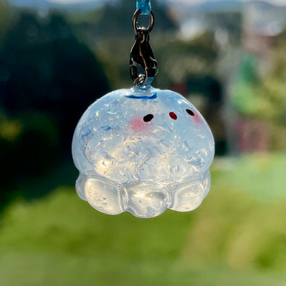 Clear Blue Jellyfish Charm