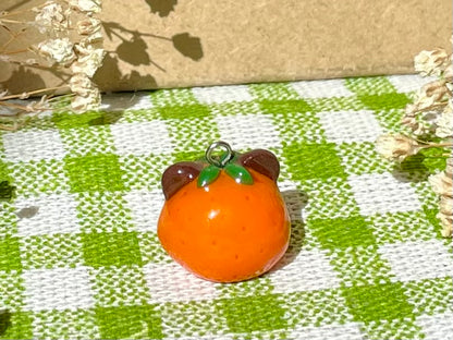 Orange Panda Head Charm