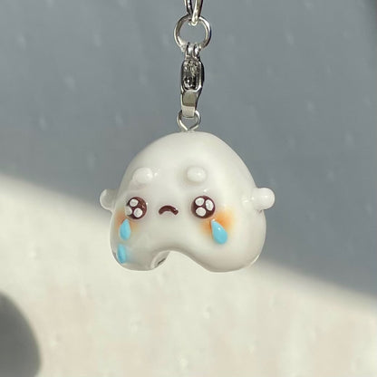 Crying White Buddy Charm