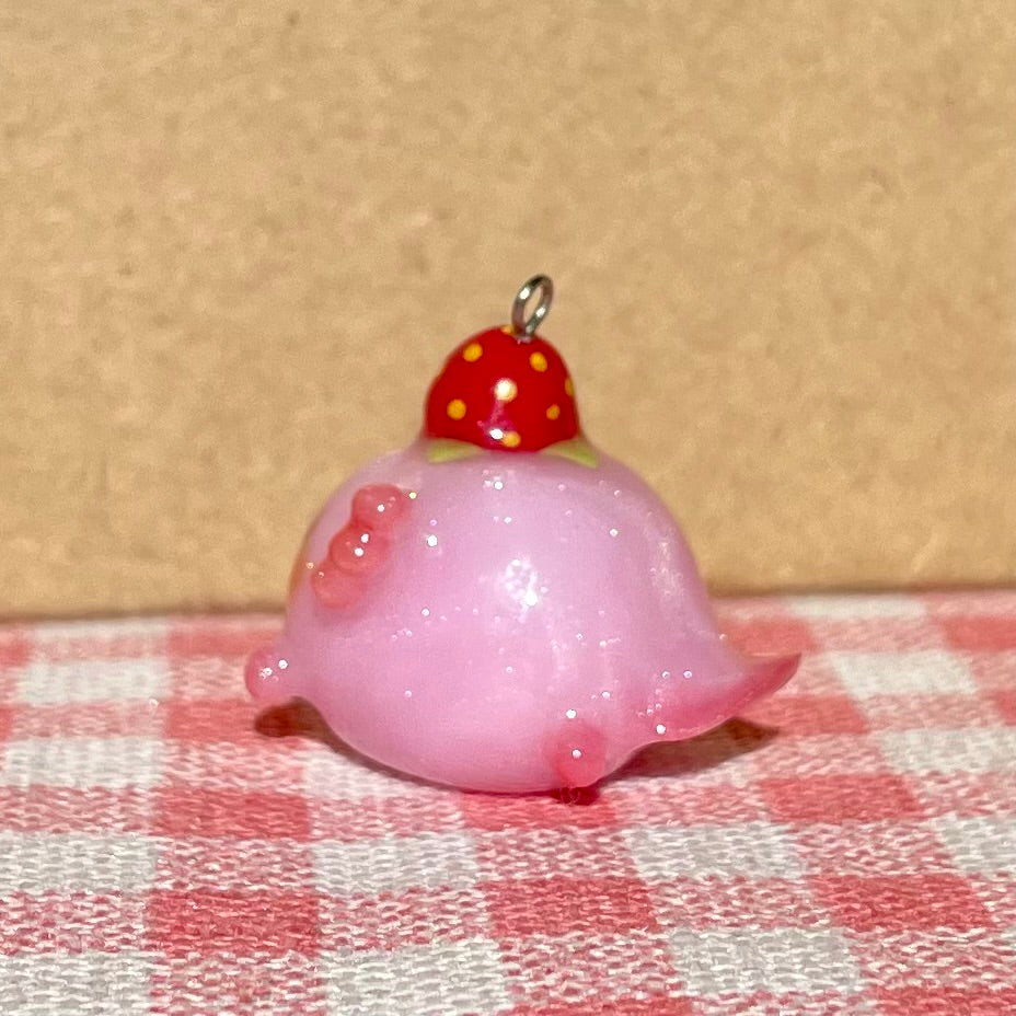 Chunky Strawberry Axolotl Charm