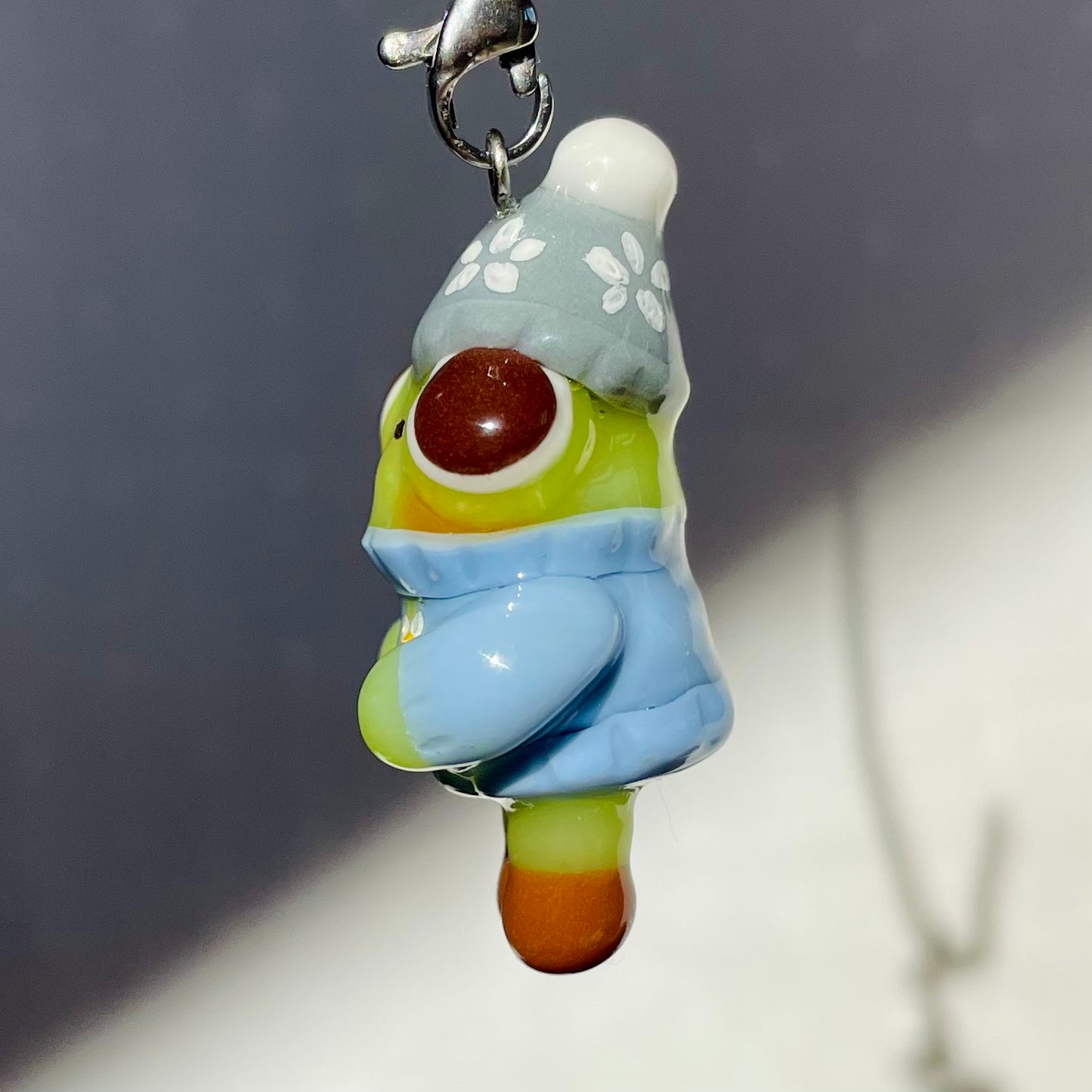 Winter Frog Charm