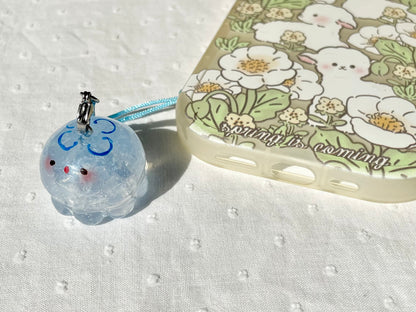 Clear Blue Jellyfish Charm