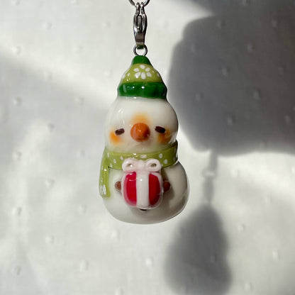 Green Snowman Charm