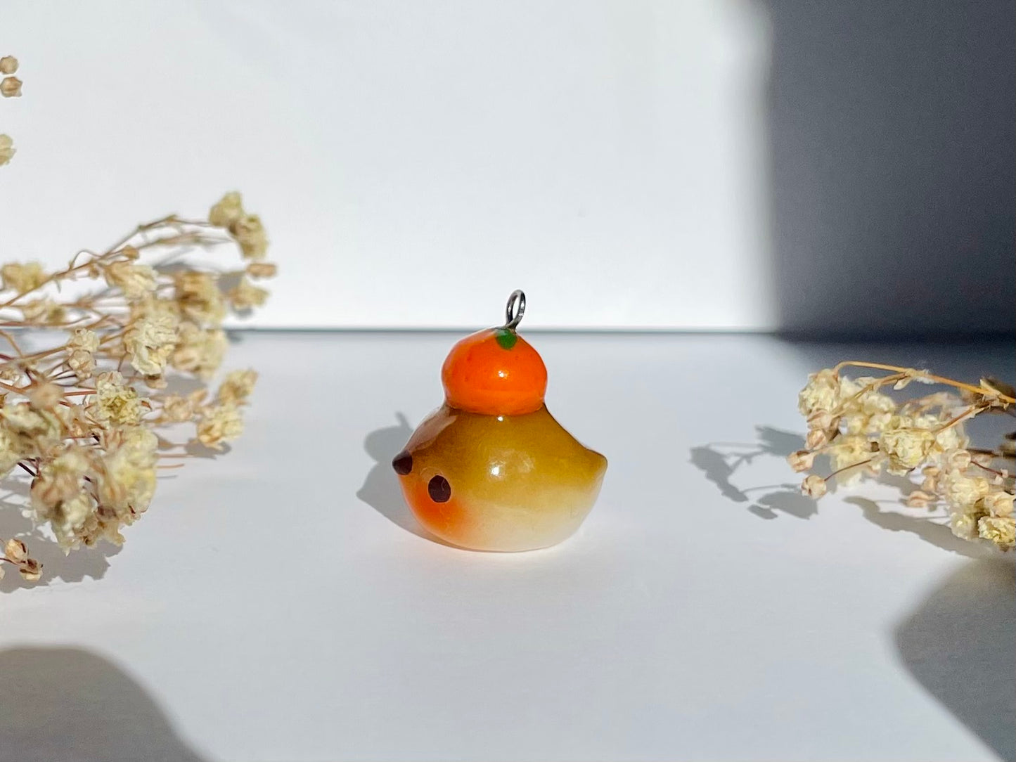 Orange Sparrow Charm