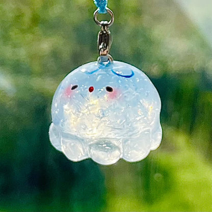 Clear Blue Jellyfish Charm