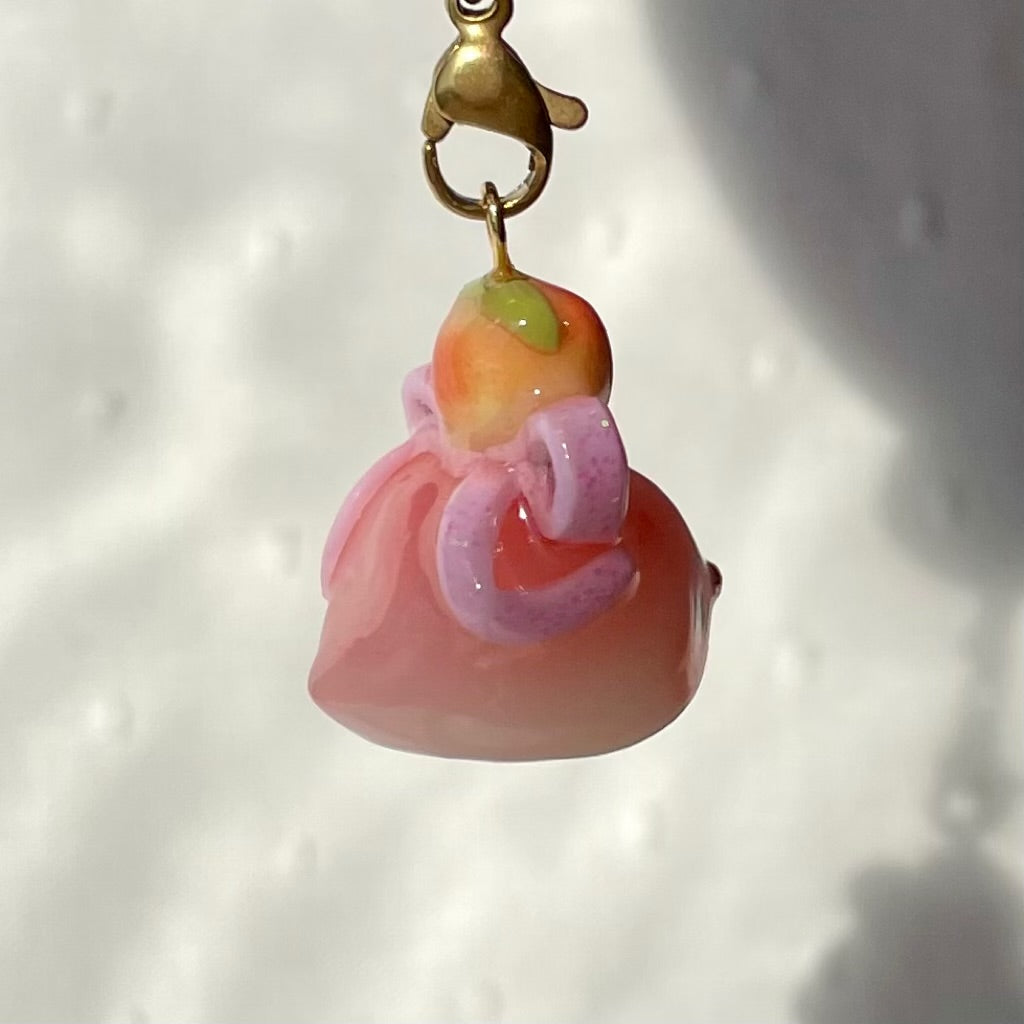 Coquette Peach Bird Charm