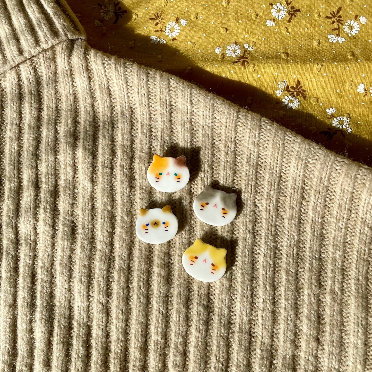 Cat Head Pins Set 2