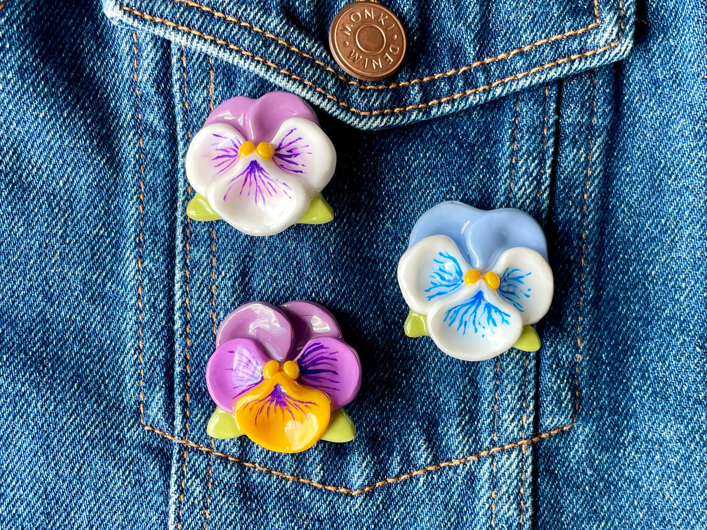 Violet Flower Pins