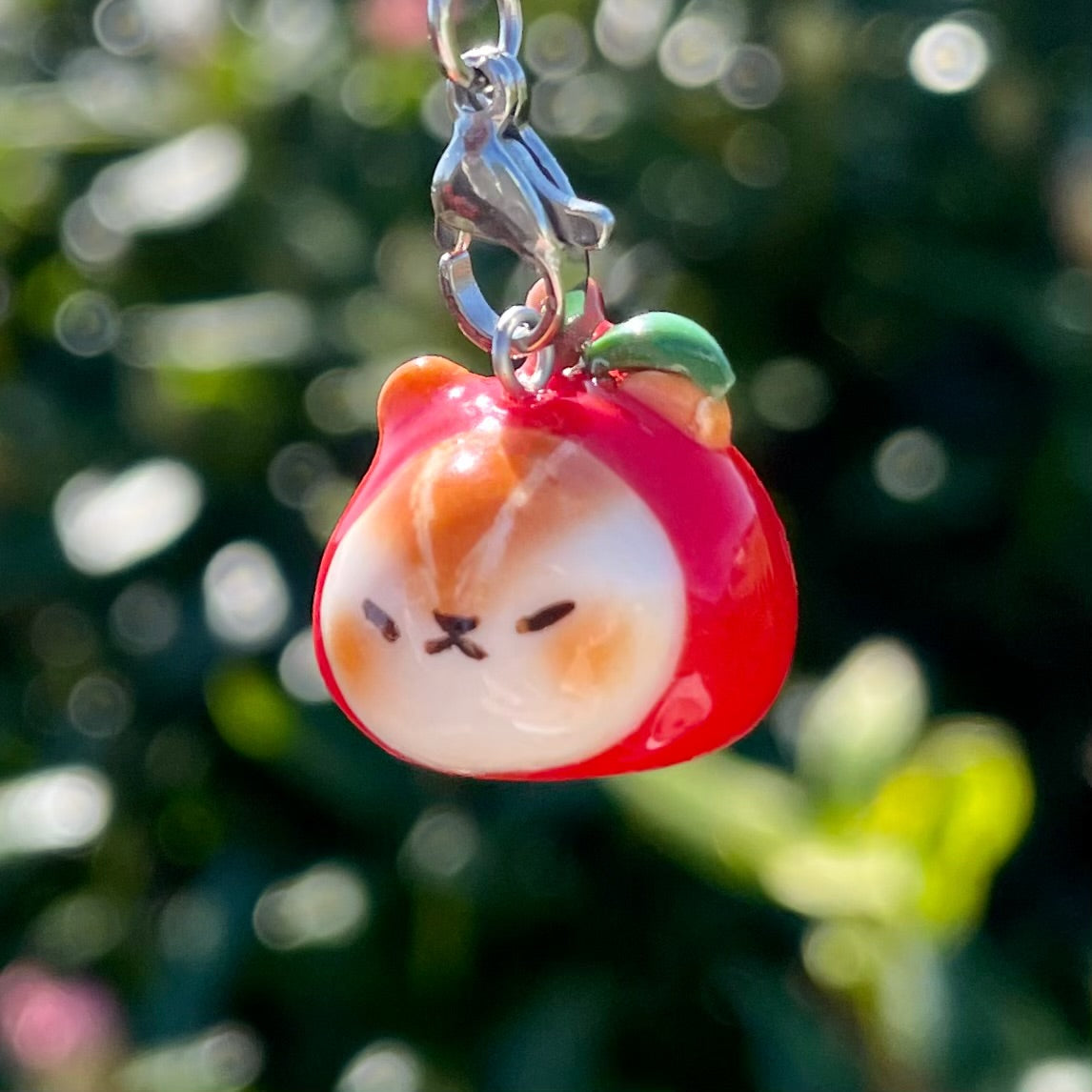 Apple squirrel Head Charm