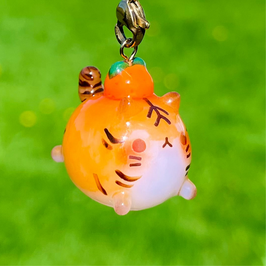 Chubby Orange Tiger Charm