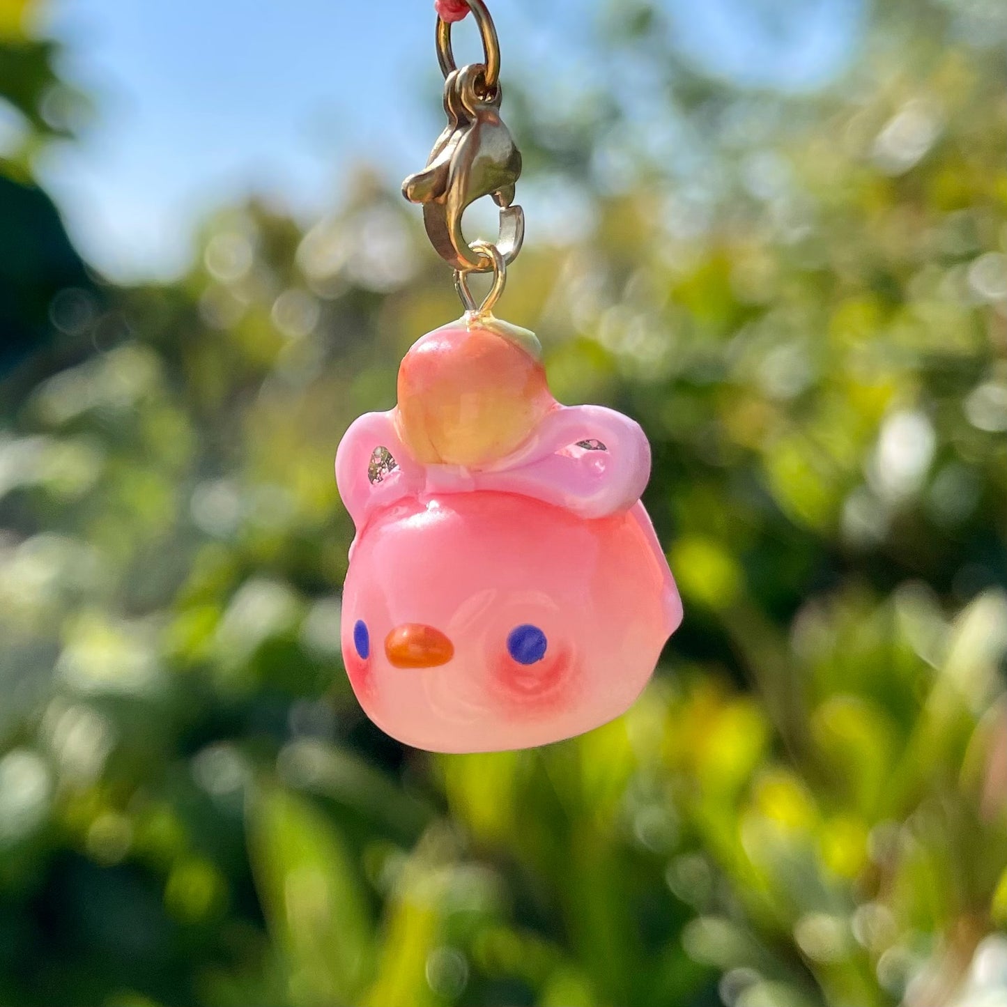 Coquette Peach Bird Charm