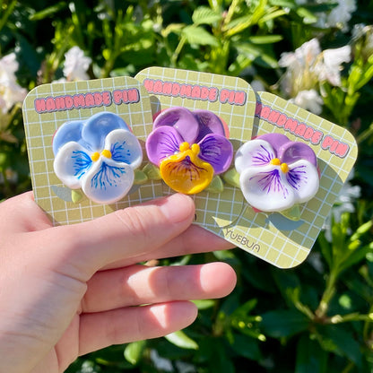 Violet Flower Pins