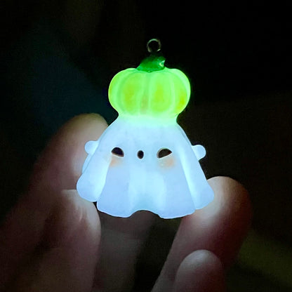 Pumpkin Ghost Charm