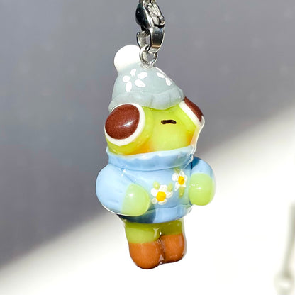 Winter Frog Charm