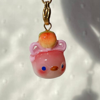 Coquette Peach Bird Charm