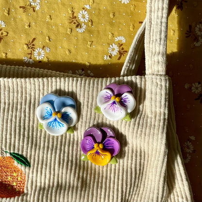 Violet Flower Pins