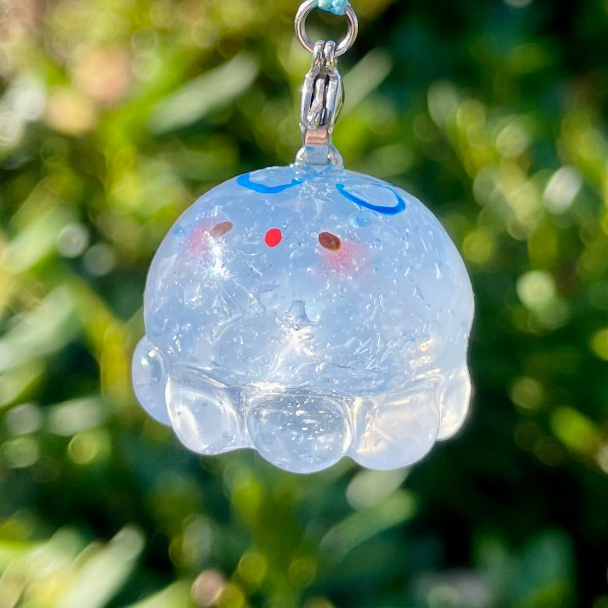 Clear Blue Jellyfish Charm